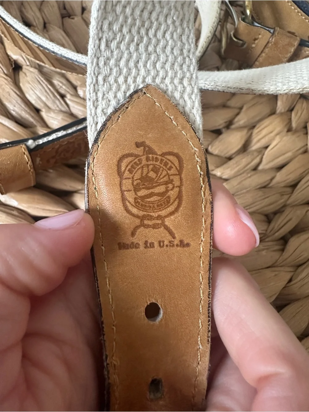 Reef Riders Leather Canvas Webbing Fish Belts Size 40 Pair Vtg Style